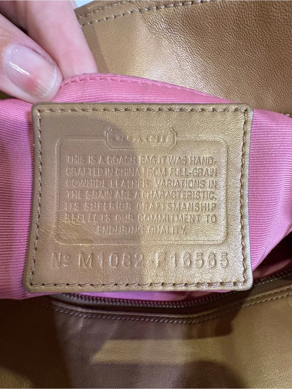 Coach leather tote